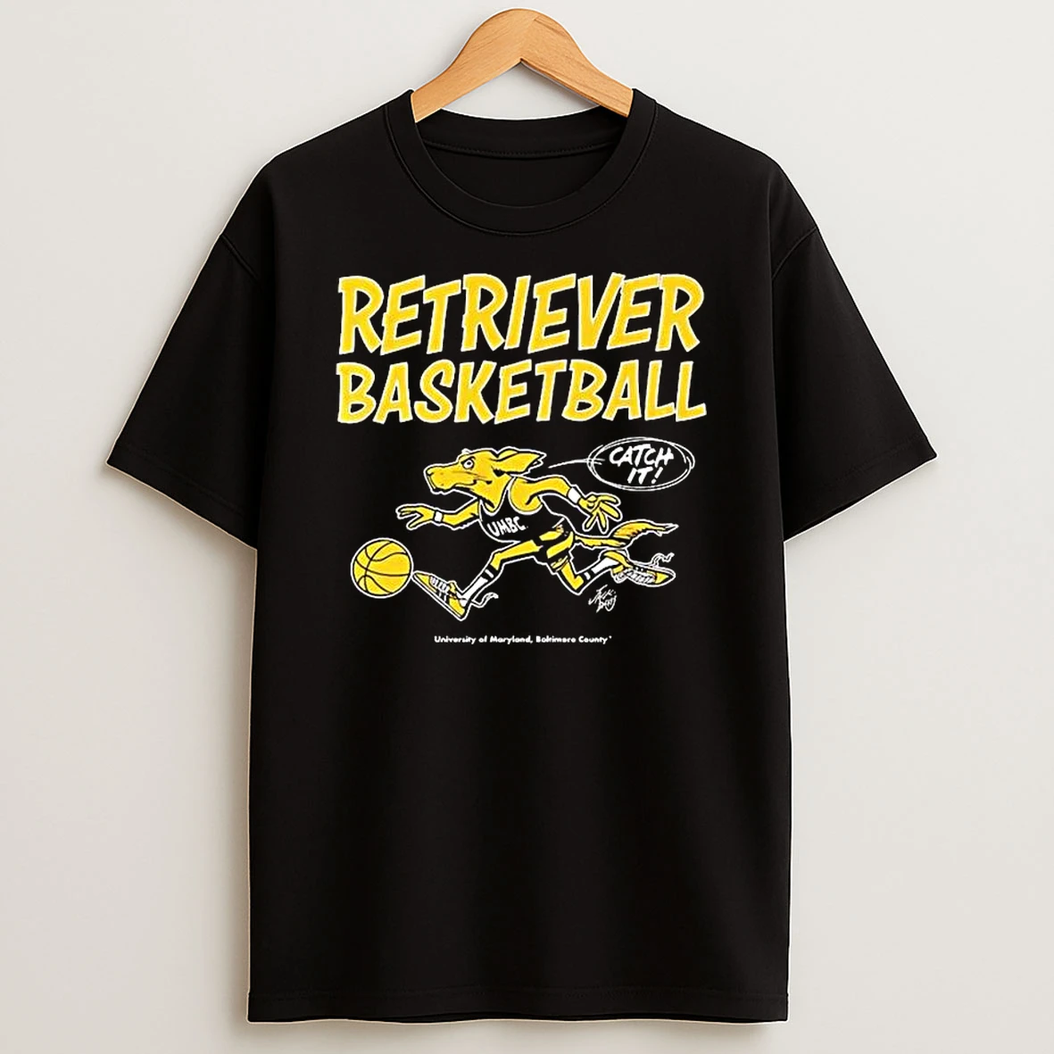 Umbc Retrievers Basketball True Grit Retriever Mascot T Shirt