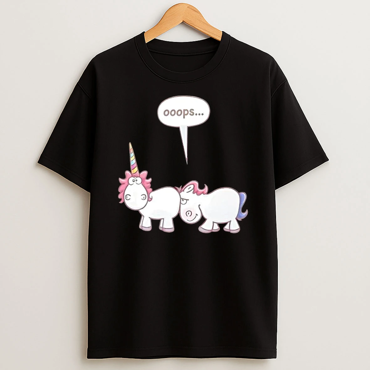 Unicorn Oops Cheeky Adult Humor T Shirt