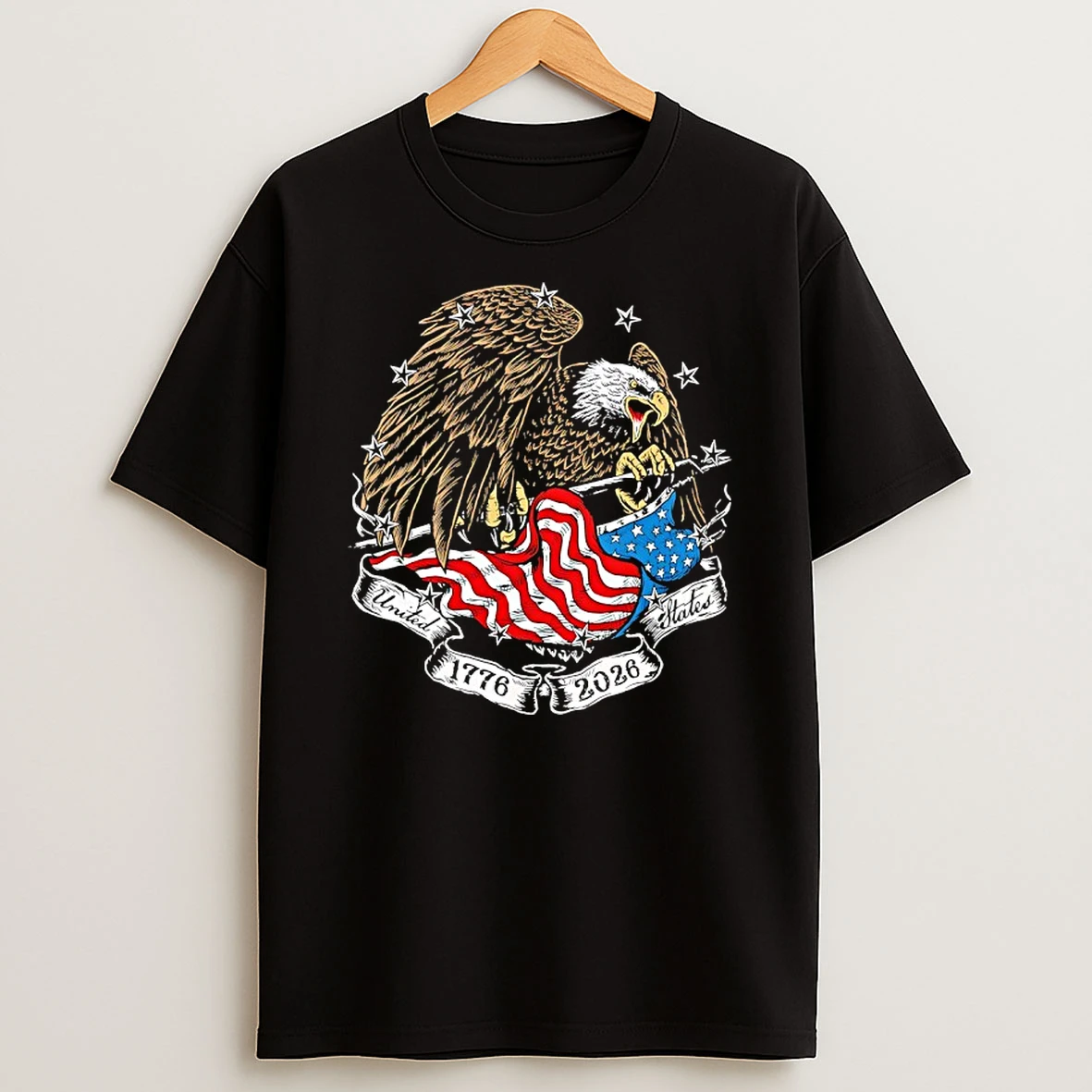 United States American Bald Eagle 1776 2026 Us Flag T Shirt