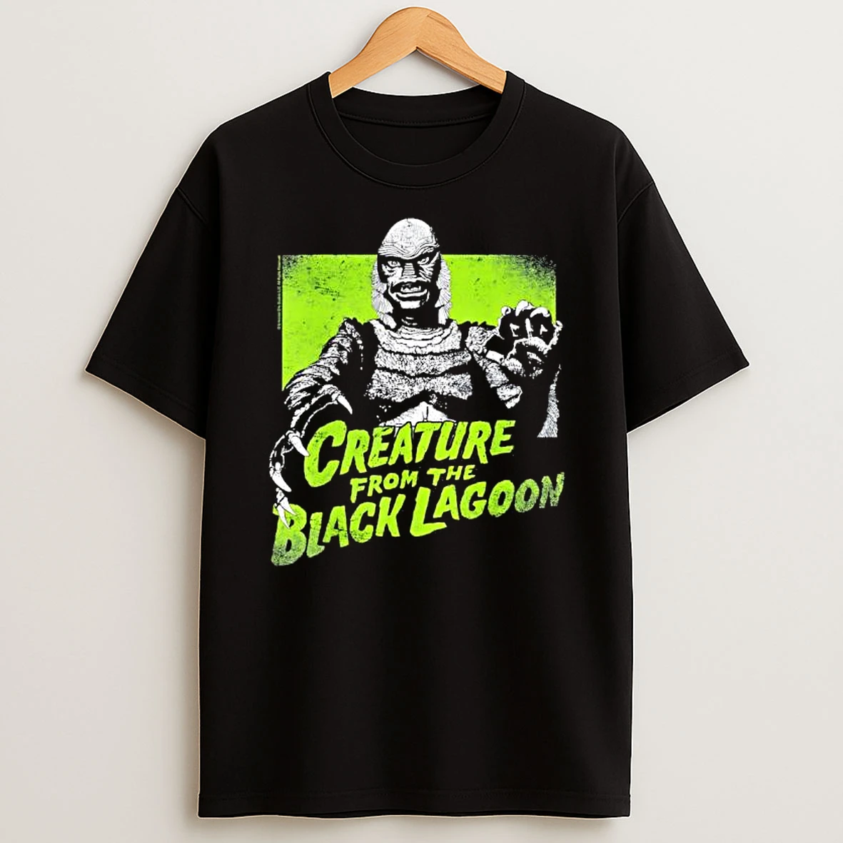 Universal Monsters Creature From The Black Lagoon Green T Shirt