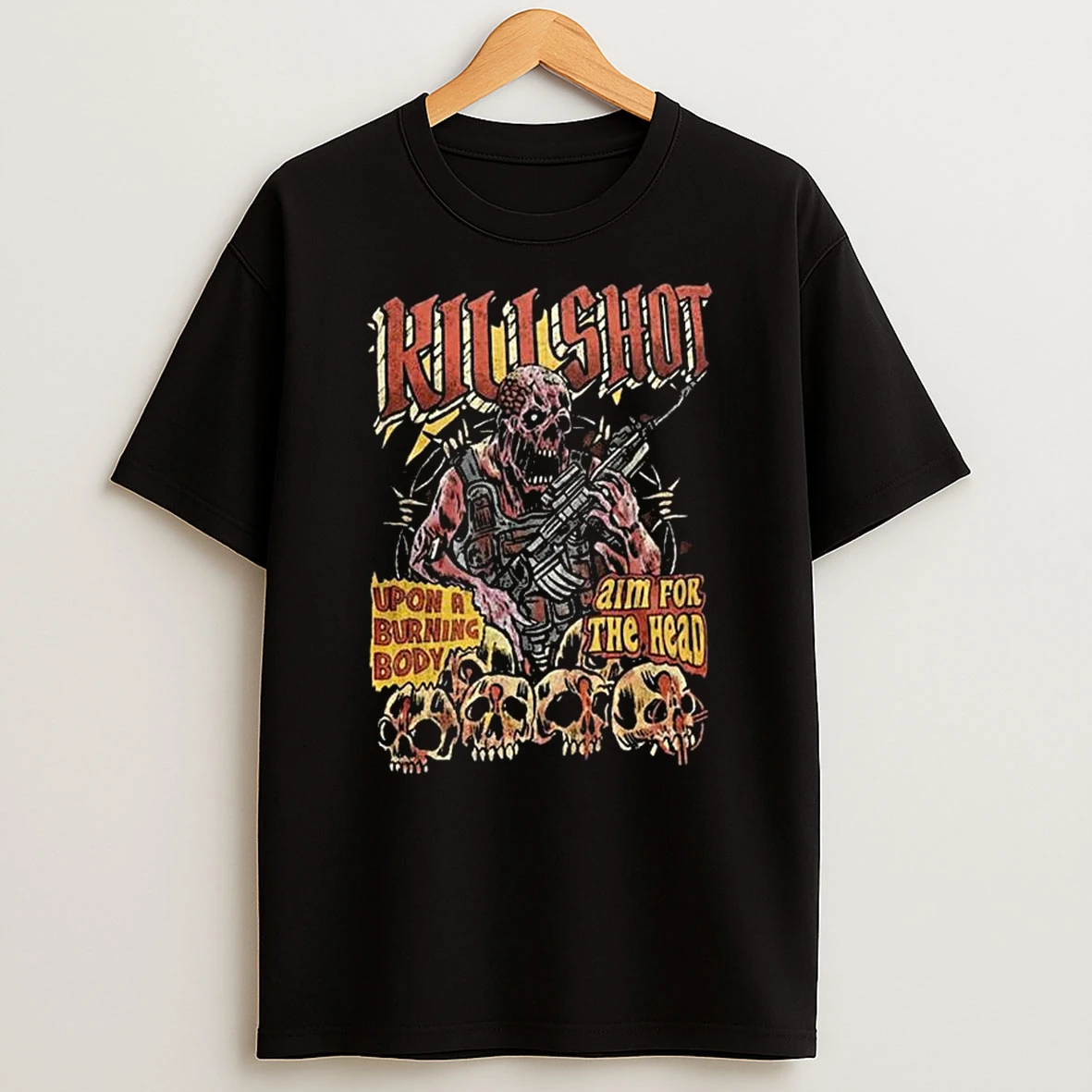 Upon A Burning Body Merch Killshot Aim For The Head T Shirt