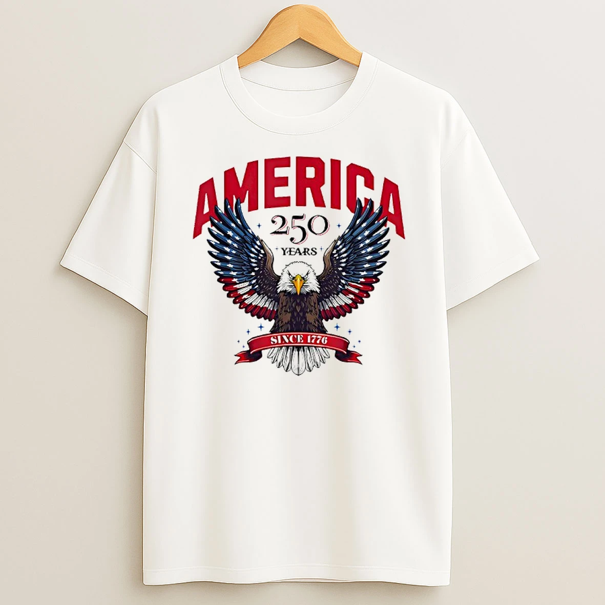 Usa 250 Years Since 1776 Patriotic Eagle Design T Shirt