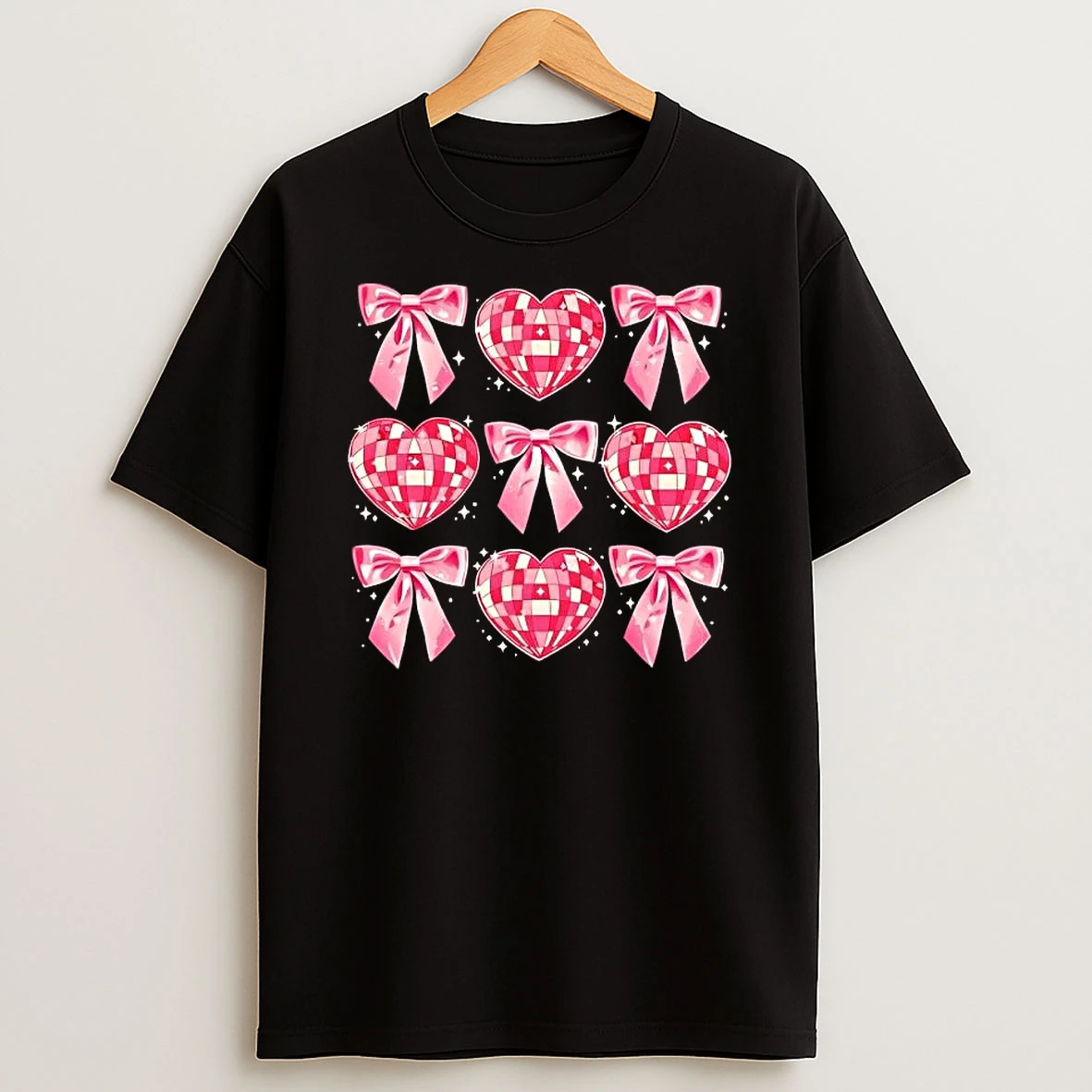 Valentine Pink Disco 80s T Shirt