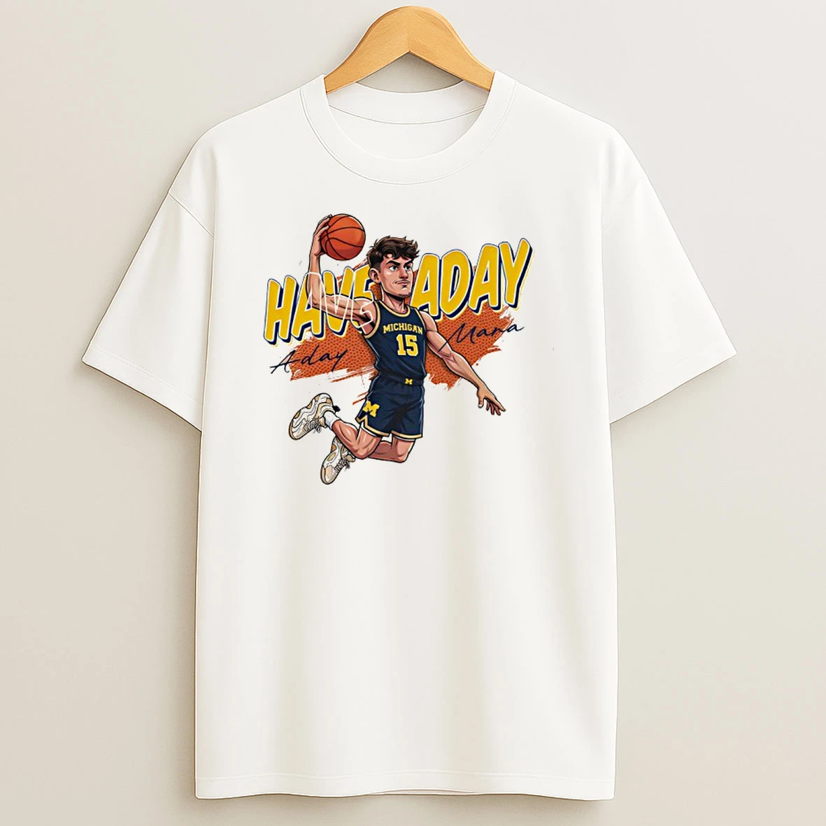 Valiant University Of Michigan Basketball Aday Mara Have Aday Caricature T Shirt