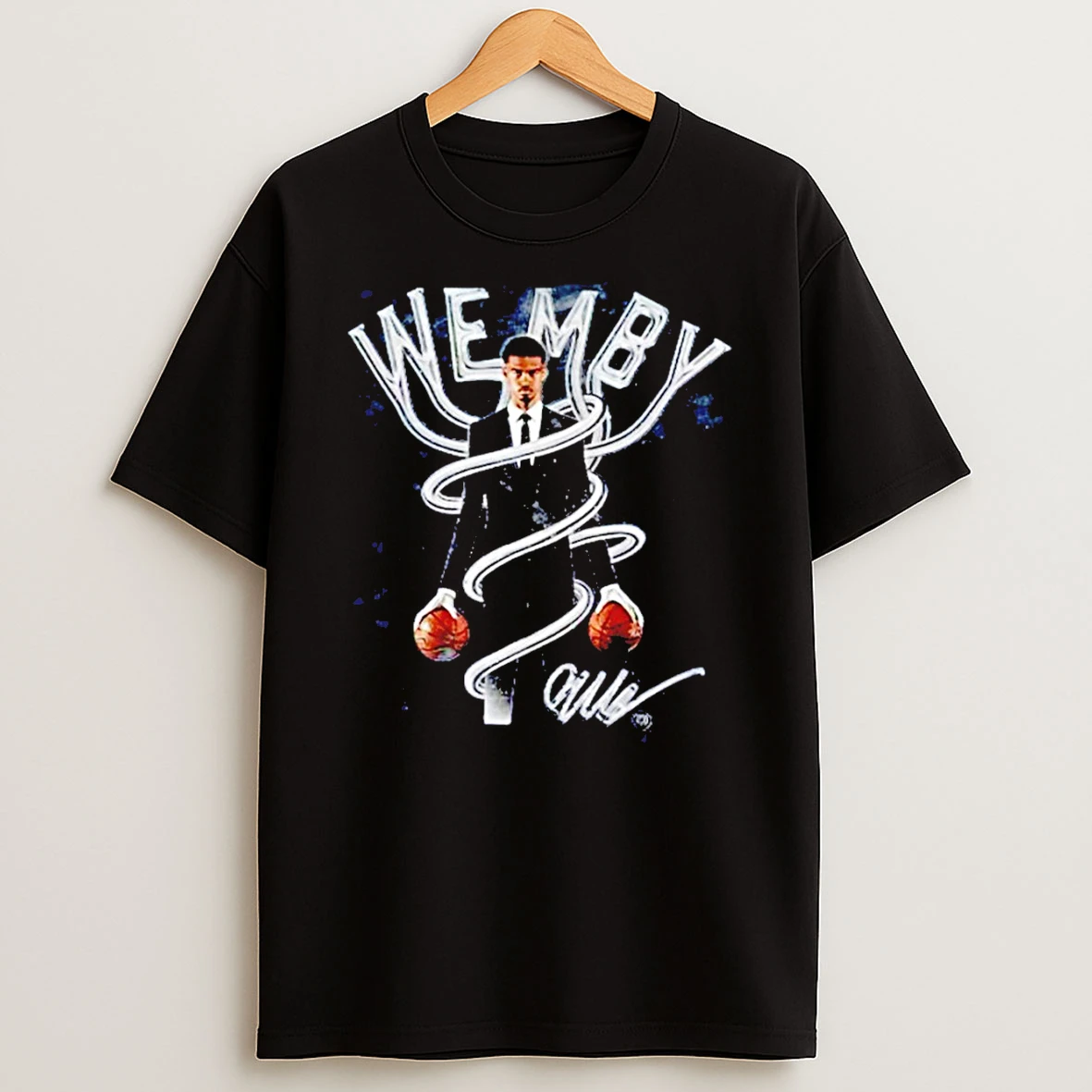 Victor Wembanyama Slenderman San Antonio Spurs Basketball Signature T Shirt