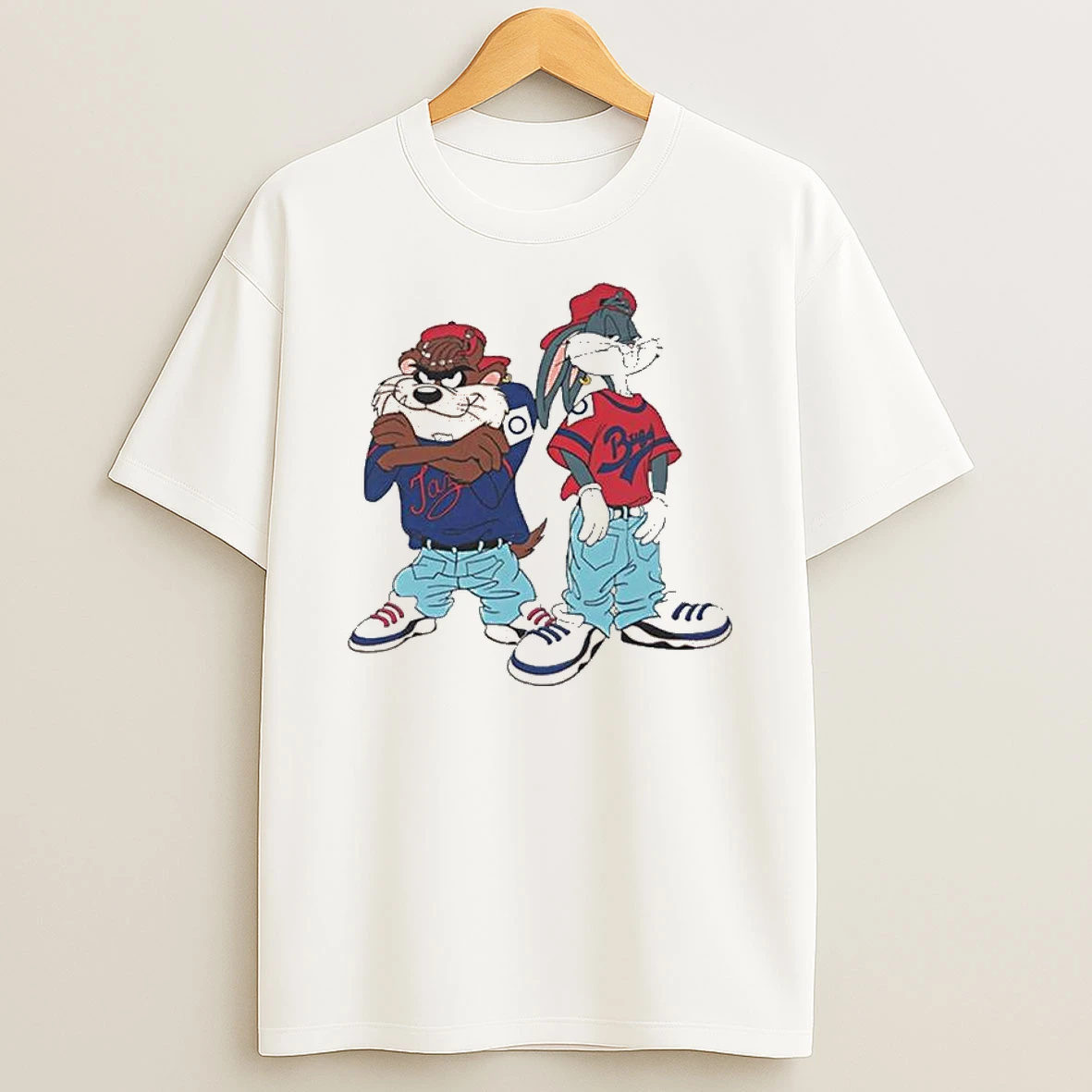 Vintage 1992 Taz And Bugs Bunny Kriss Kross T Shirt
