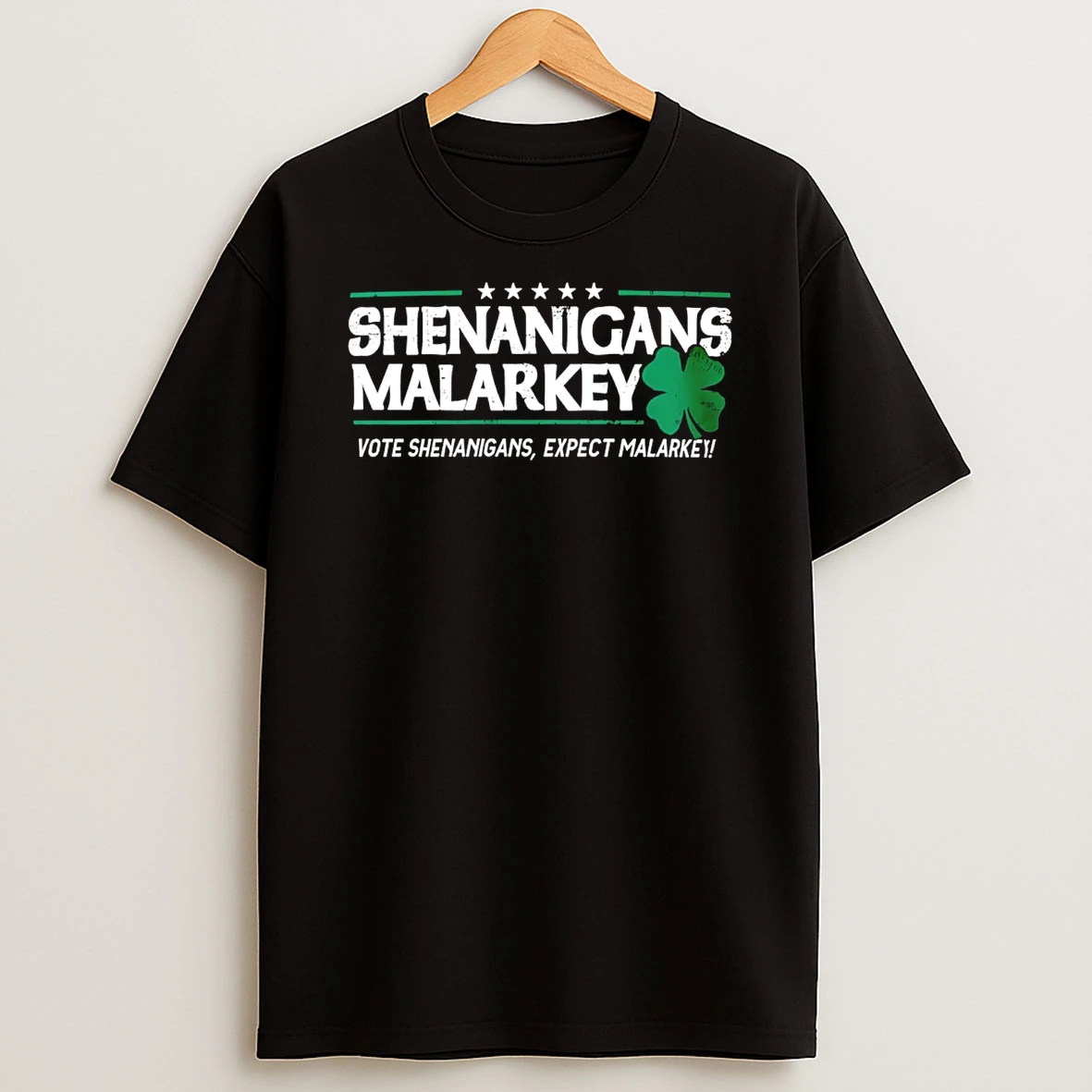 Vote Shenanigans Malarkey Vote Shenanigans Expect Malarkey St Patricks Day T Shirt