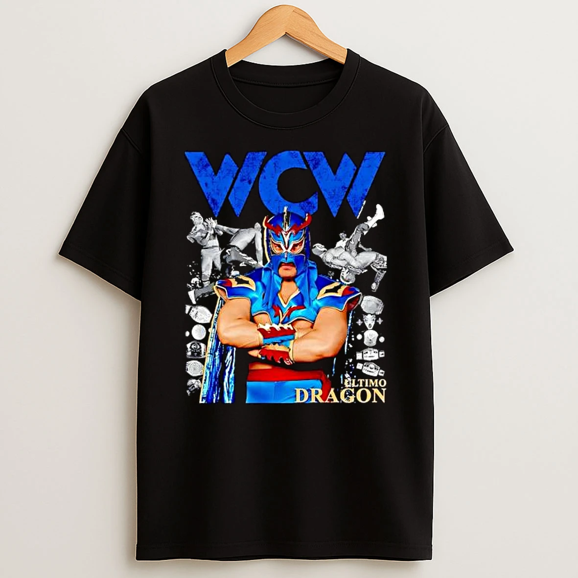 Wcw Ultimo Dragon Professional Wrestler Masked Legend Championship Belt T Shirt