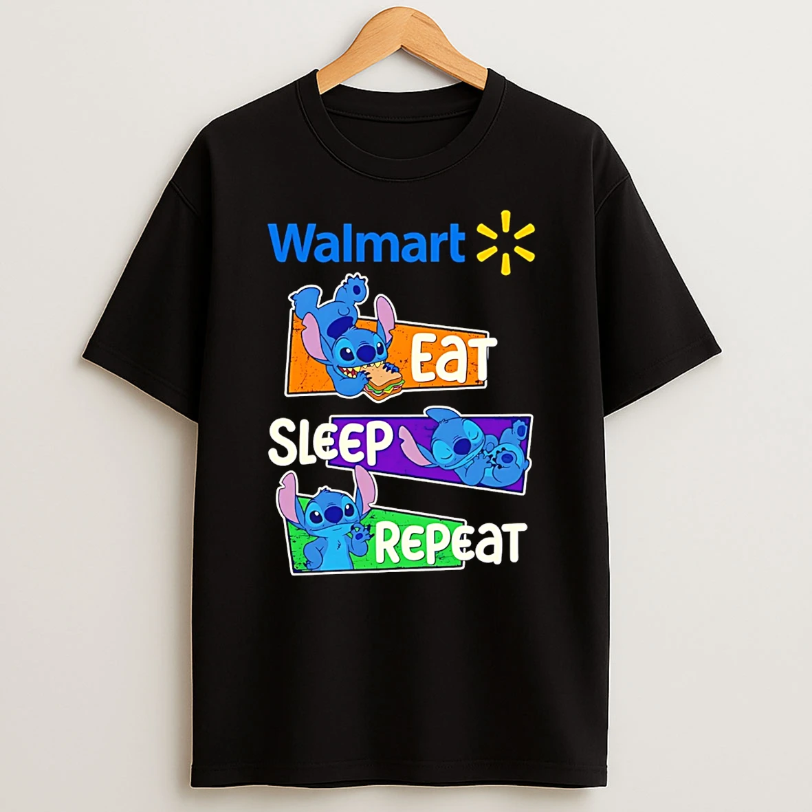 Walmart X Bluey Eat Sleep Repeat T Shirt