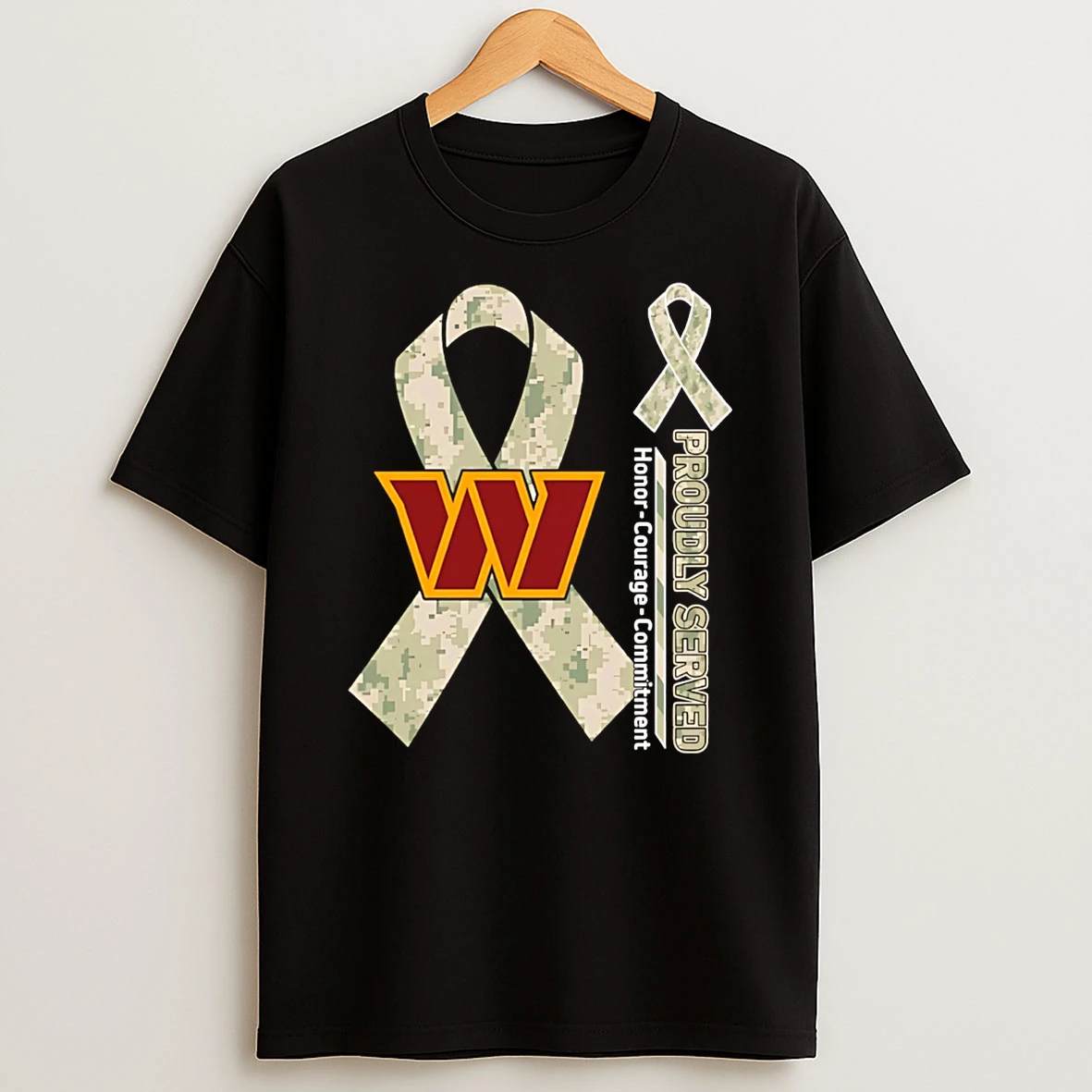 Washington Commanders Proudly Served Honor Courage Commitment T Shirt