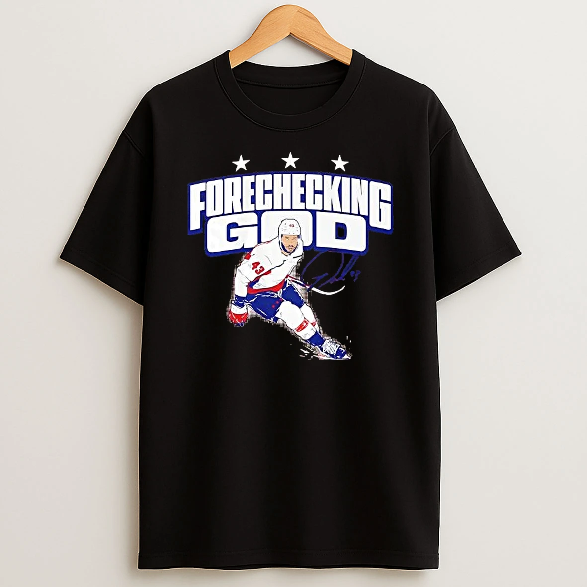 Washington Dc Tom Wilson Forechecking God Signature T Shirt