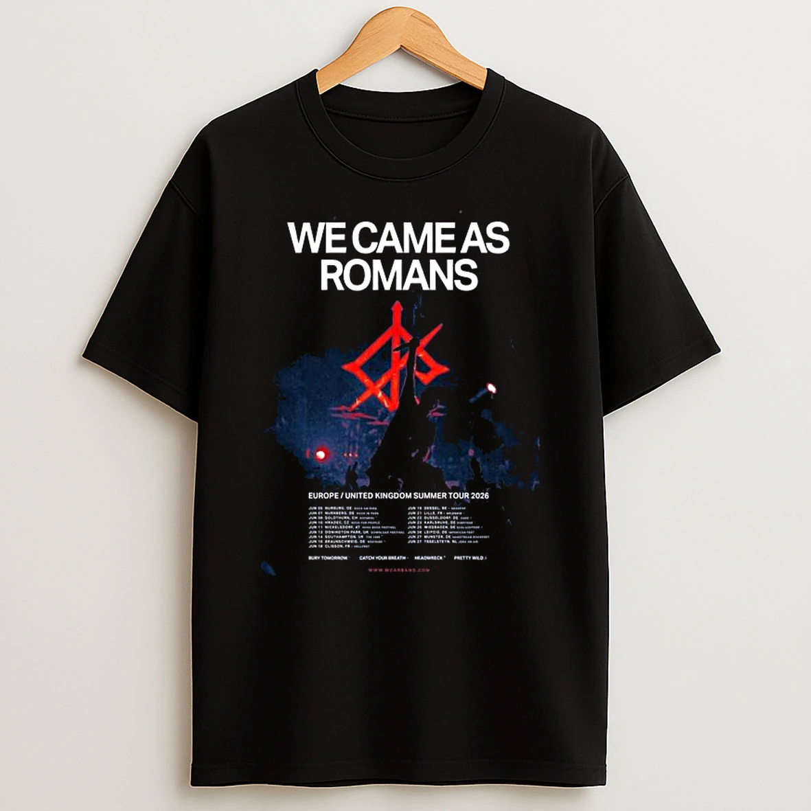 We Came As Romans Europe United Kingdom Summer Tour 2026 T Shirt