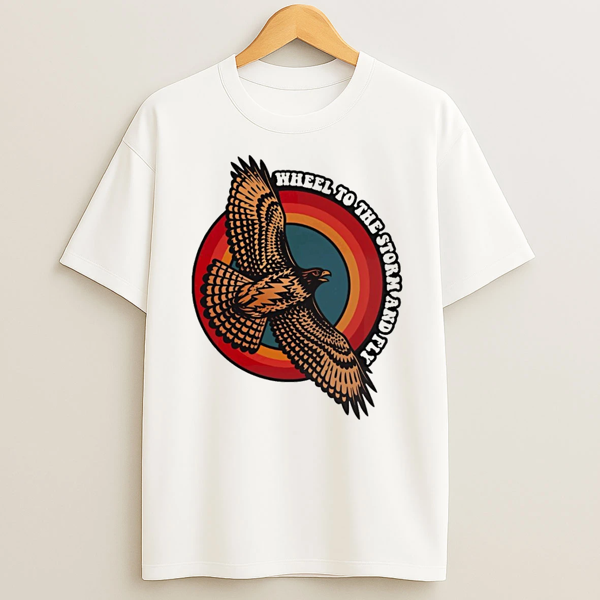 Weir Hawk Wheel To The Storm And Fly T Shirt