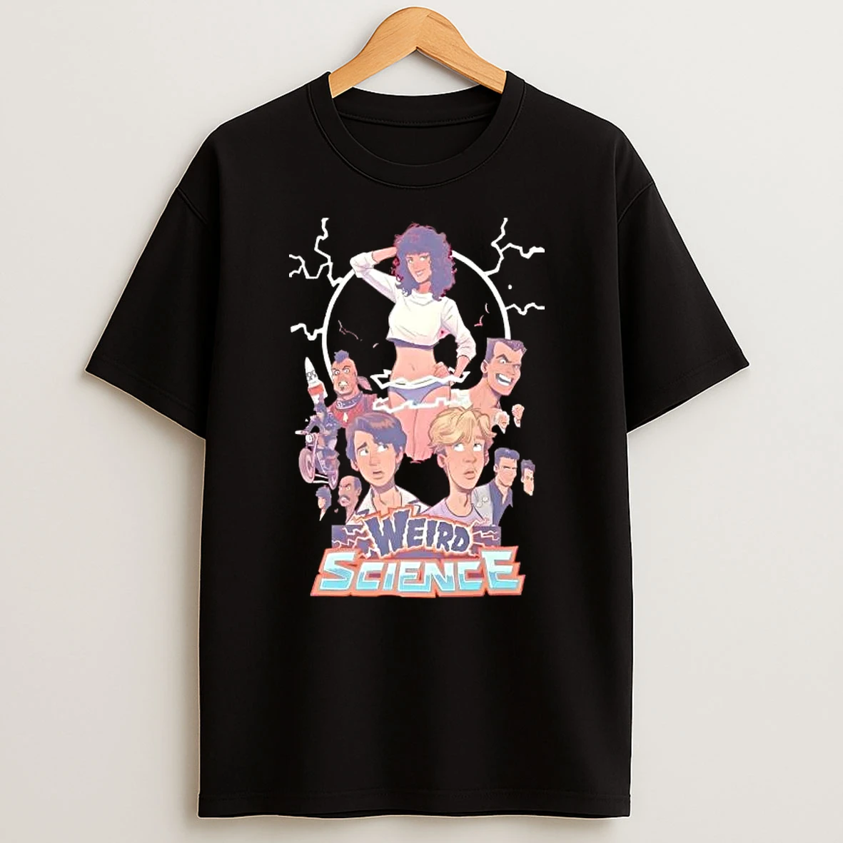 Weird Science Cartoon Tribute 80s Movie Fan Cartoon T Shirt