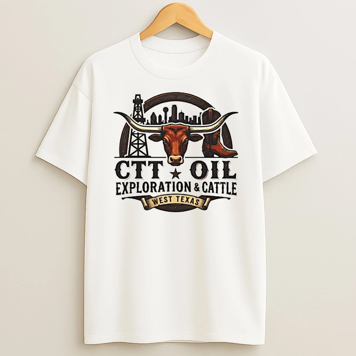 West Texas Ctt Oil Exploration Cattle T Shirt