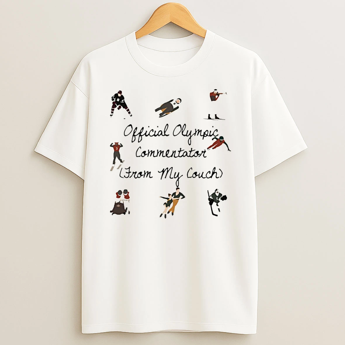 Winter Sports Games Olympic Commantator From My Couch T Shirt