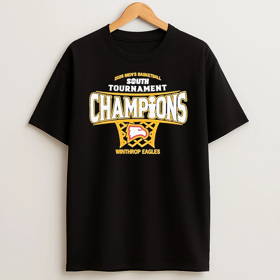 Winthrop Eagles Mens Basketball 2026 Big South Conference Tournament Champions T Shirt