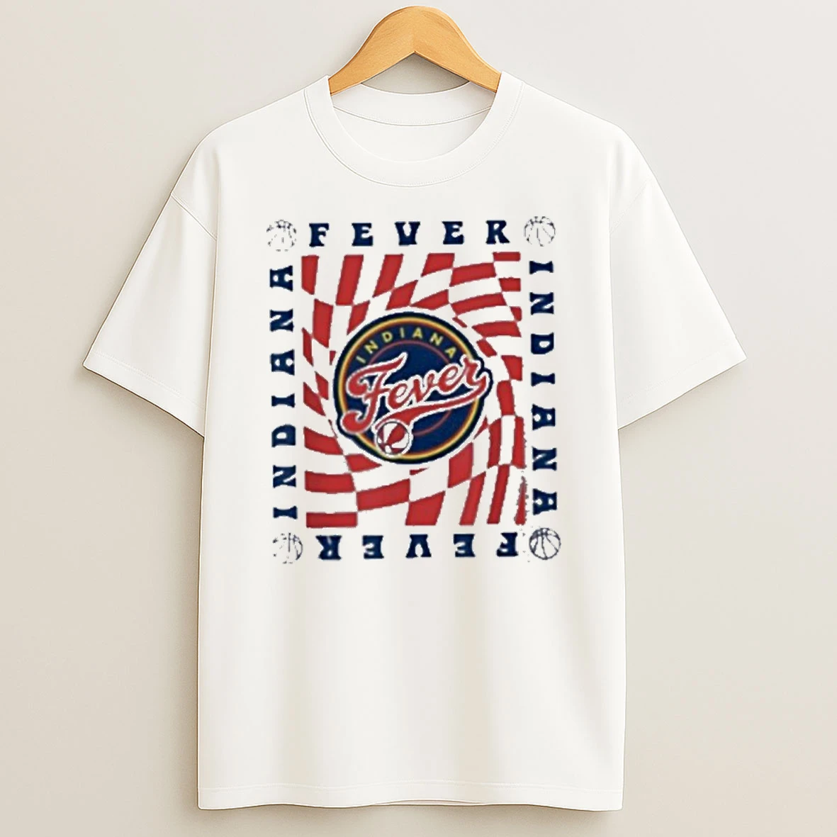 Wnba Indiana Fever Retro Wavy T Shirt