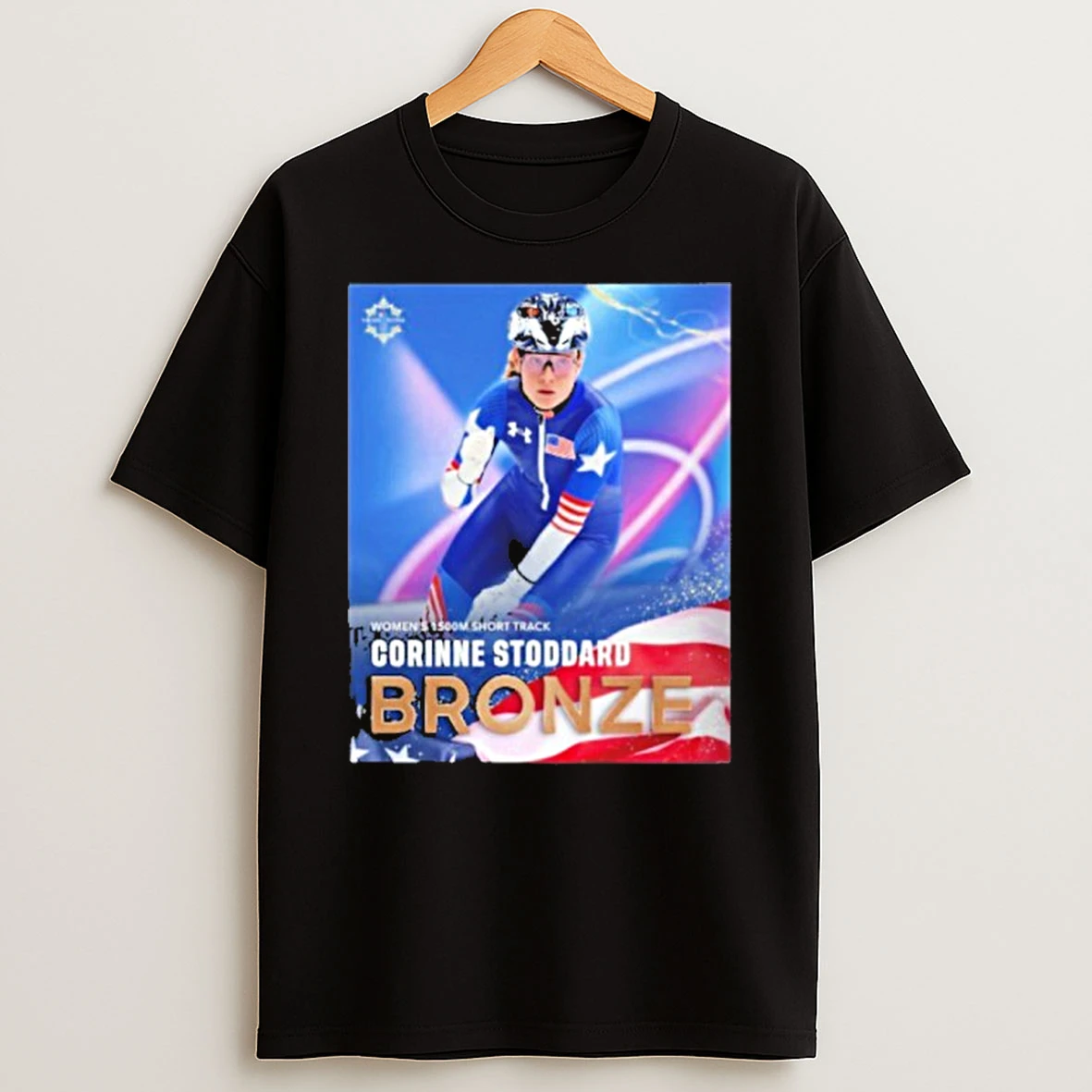 Womens 1500m Short Track Corinne Stoddard Bronze Medal Milan Cortina 2026 Winter Olympics T Shirt