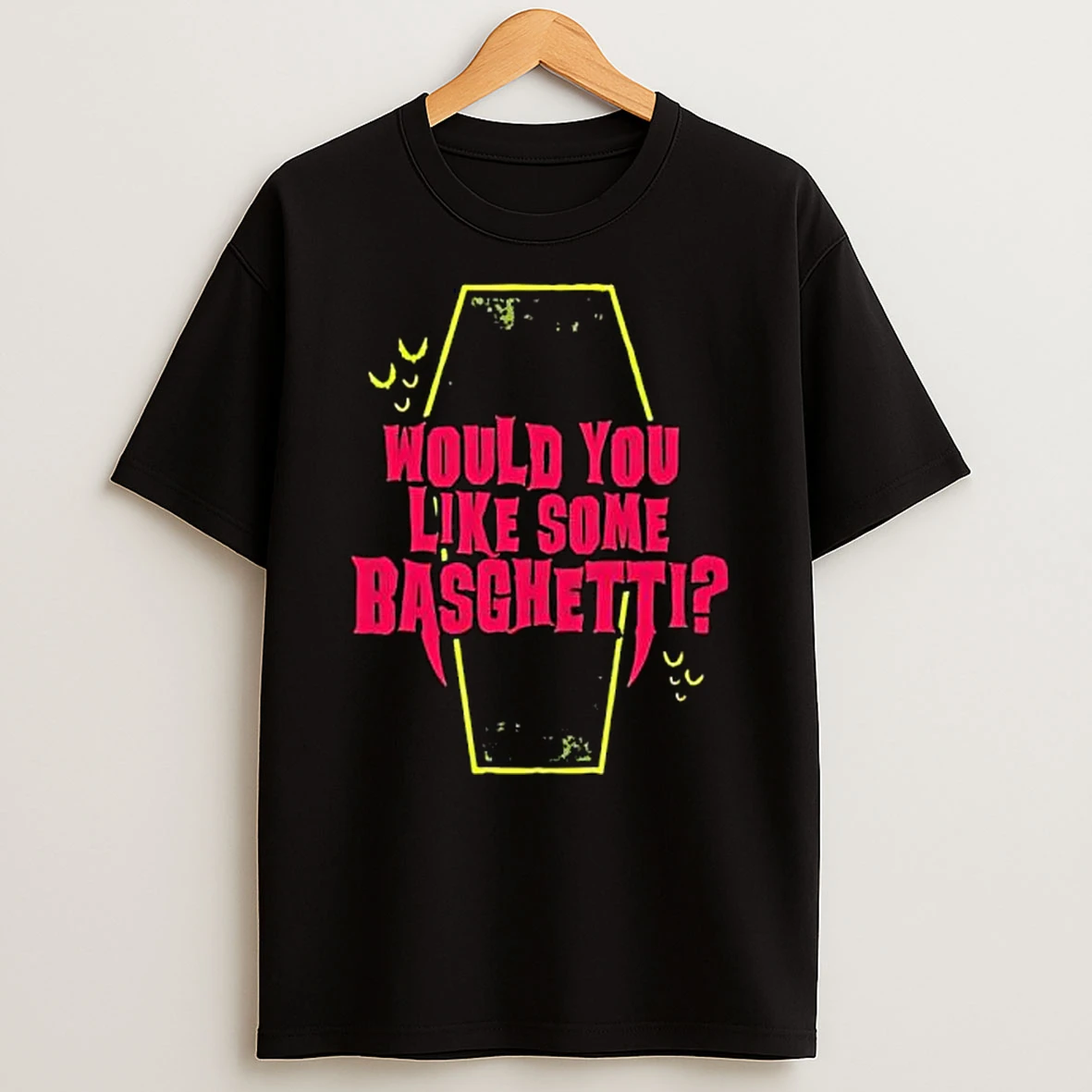 Would You Like Some Basghetti Vampire Coffin Bat Halloween T Shirt