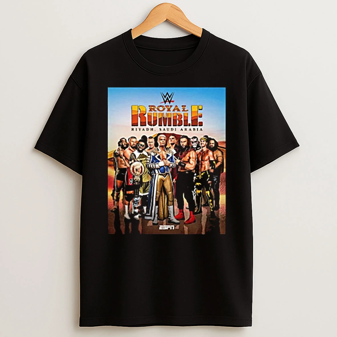 Wwe The Road To Wrestlemania Royal Rumble Riyadh Saudi Arabia T Shirt