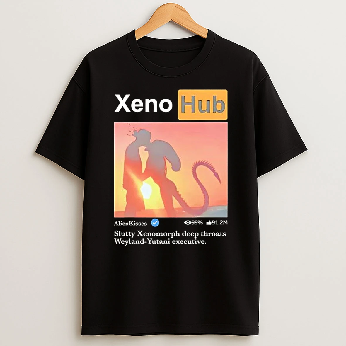 Xeno Hub Alien Kisses Slutty Xenomorph Deep Throats Weyland Yutani Executive T Shirt