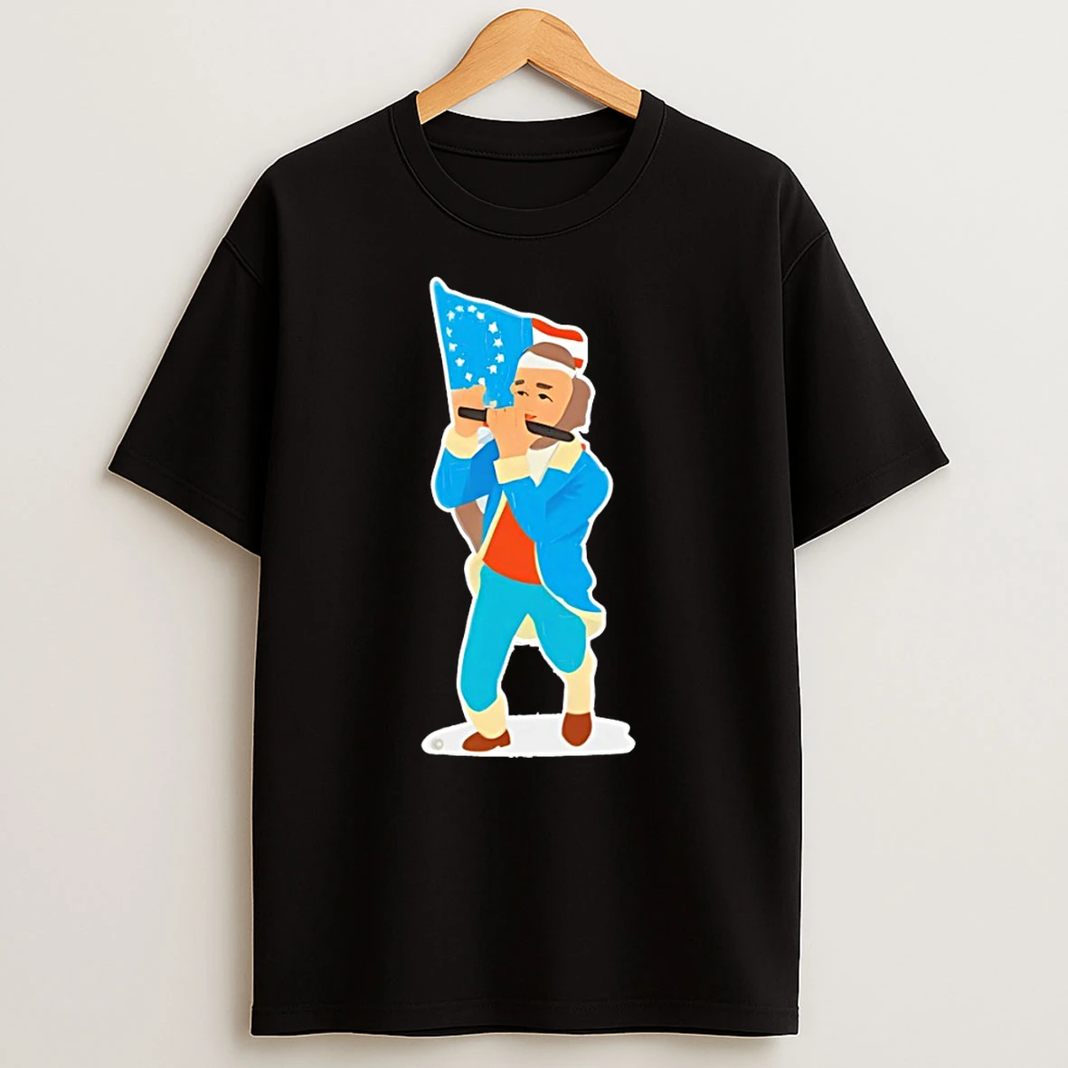 Yankee Doodle Cartoon American Flag T Shirt
