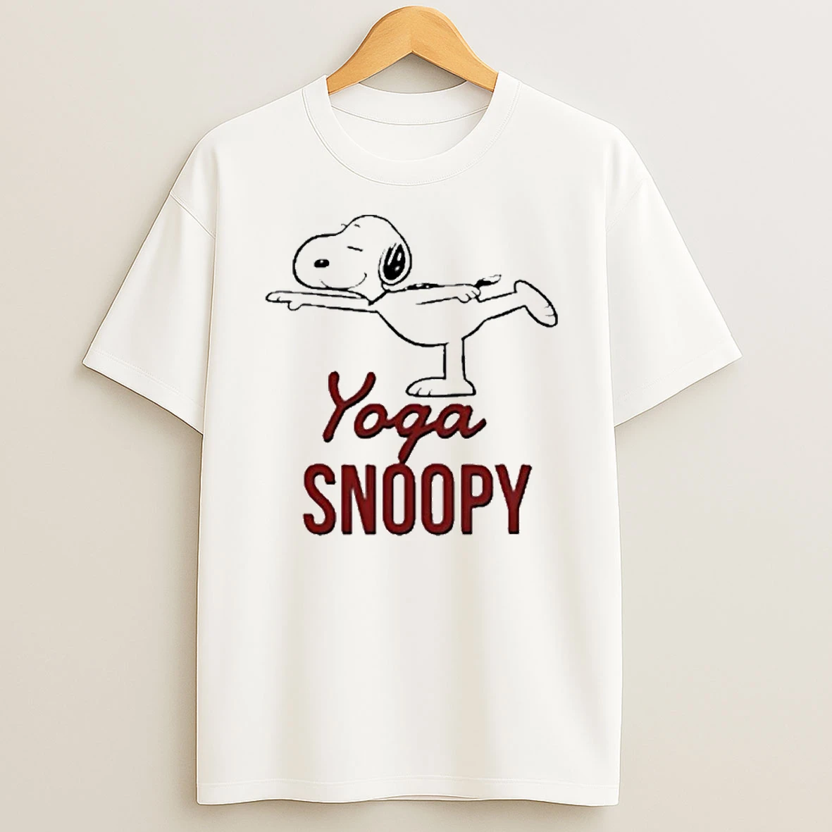 Yoga Snoopy Warrior Pose Meditation Peanuts T Shirt