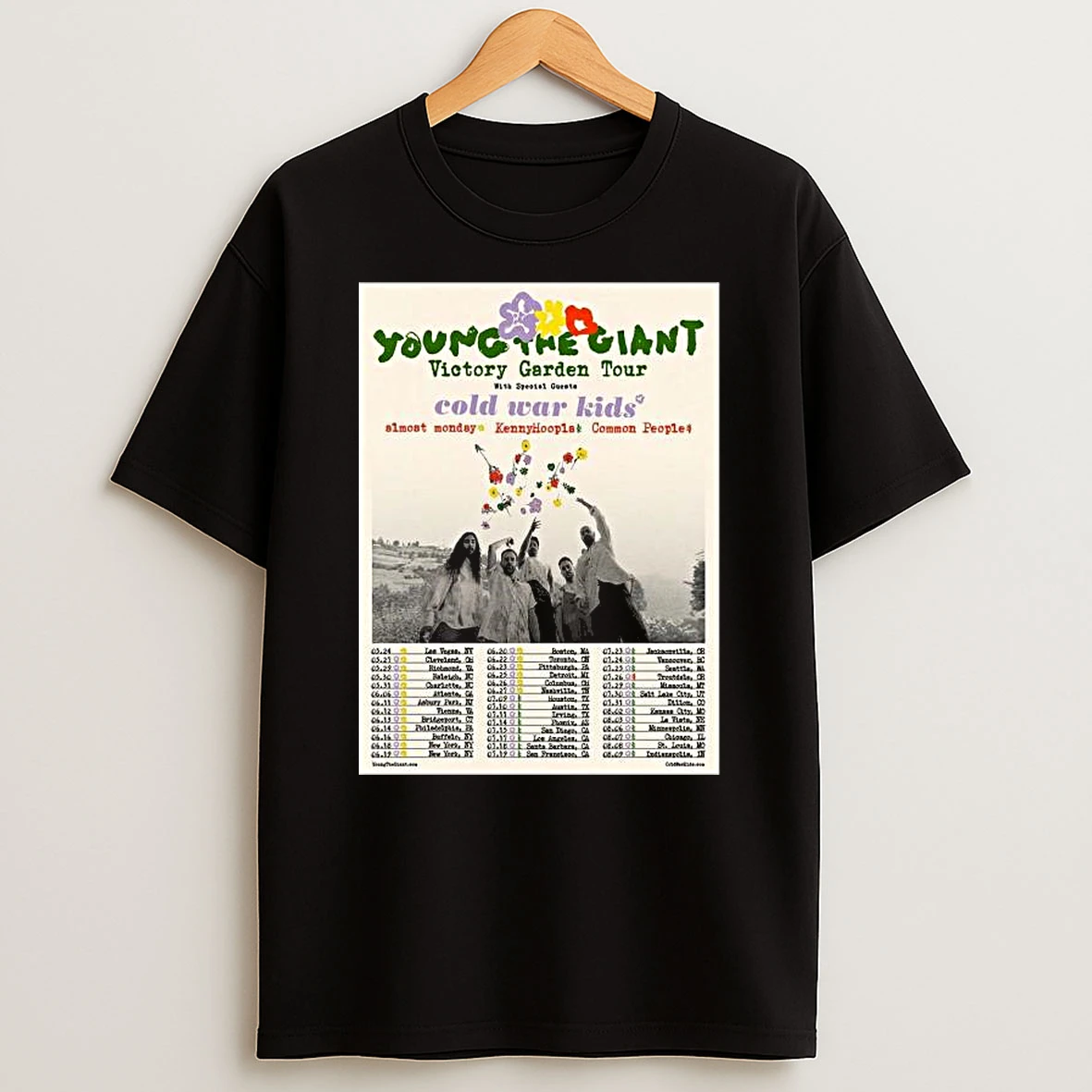 Young The Giant Victory Garden Tour 2026 North America Schedule Dates T Shirt