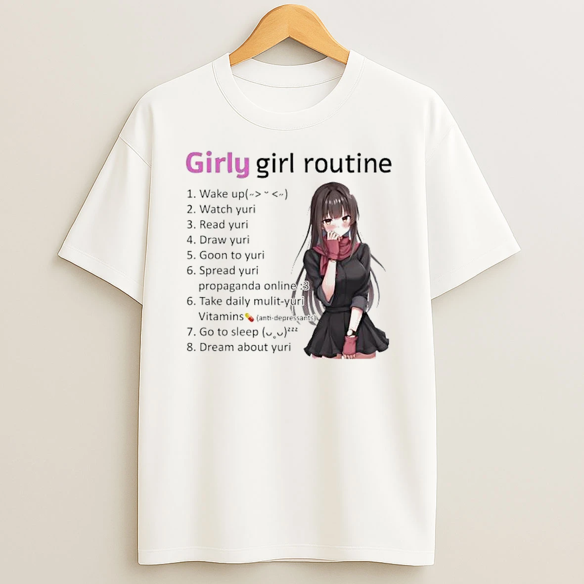 Yuri Girly Girl Routine Graphic T Shirt
