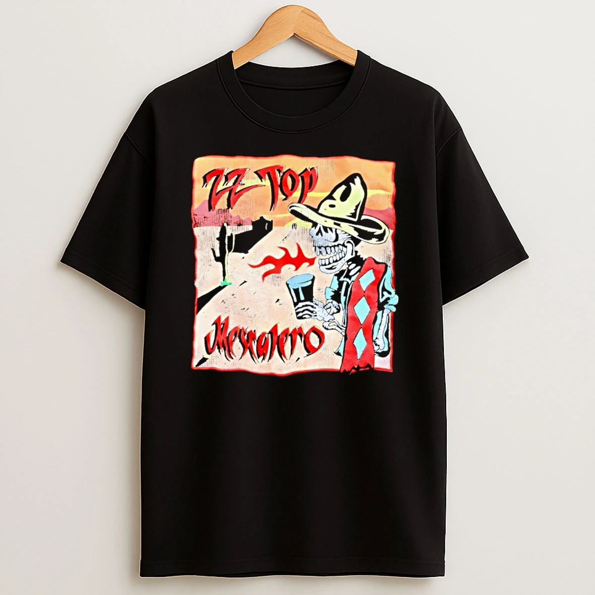 Zz Top Mescalero Skeleton Desert Scene T Shirt