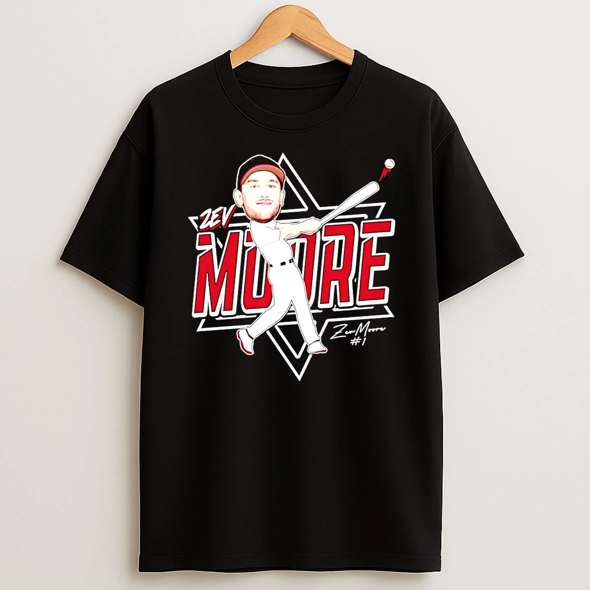 Zev Moore Mit Baseball 2026 Caricature T Shirt