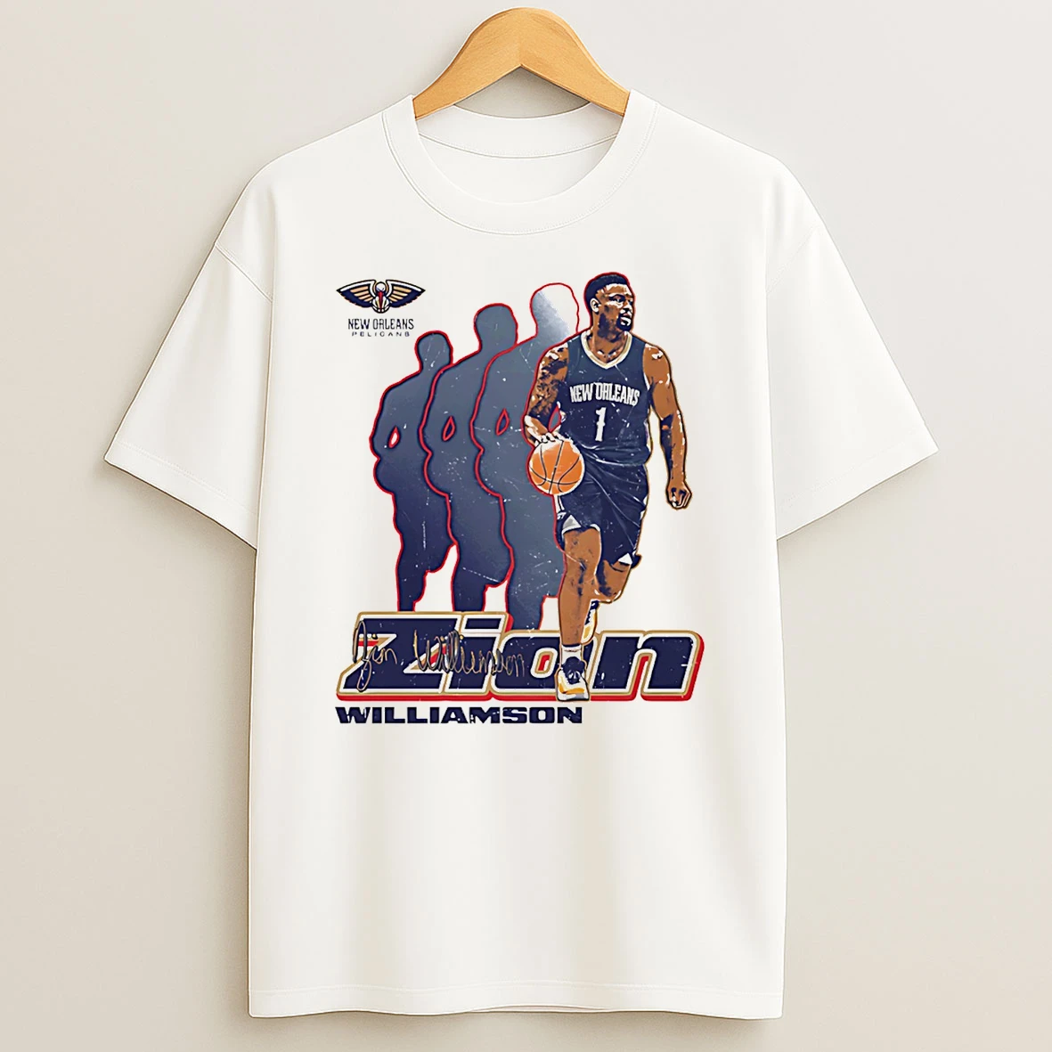 Zion Williamson New Orleans Pelicans Retro Signature T Shirt