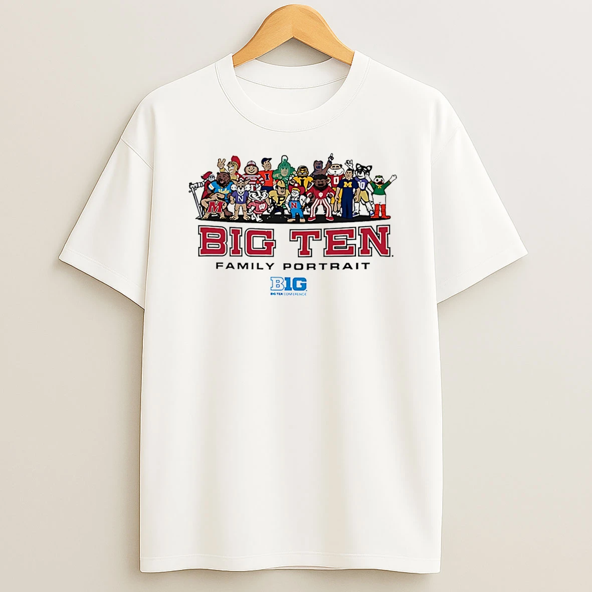 2026 Big Ten Family Portrait Mascot All Team T Shirt