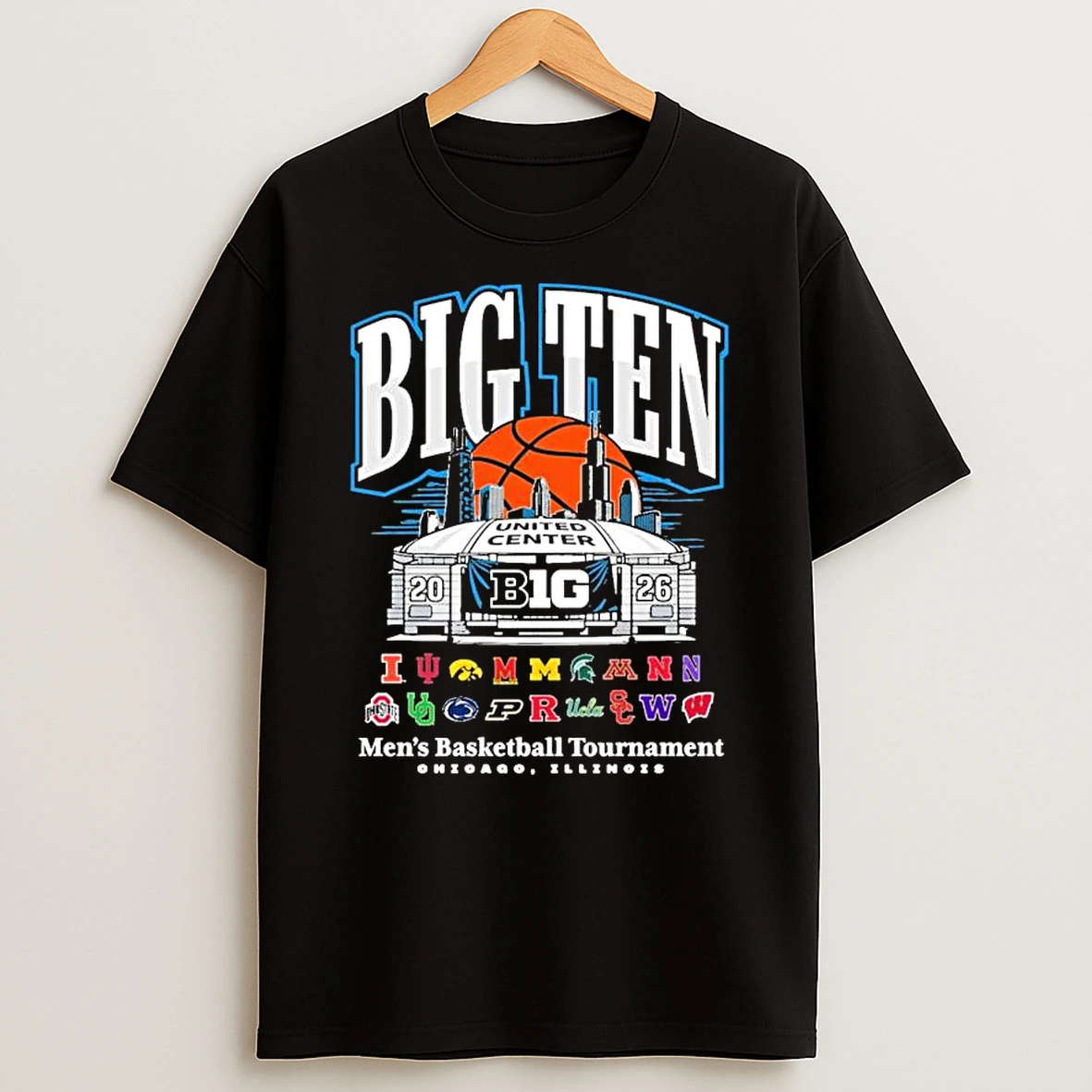 2026 Big Ten United Center Mens Basketball Tournament Chicago Illinois T Shirt