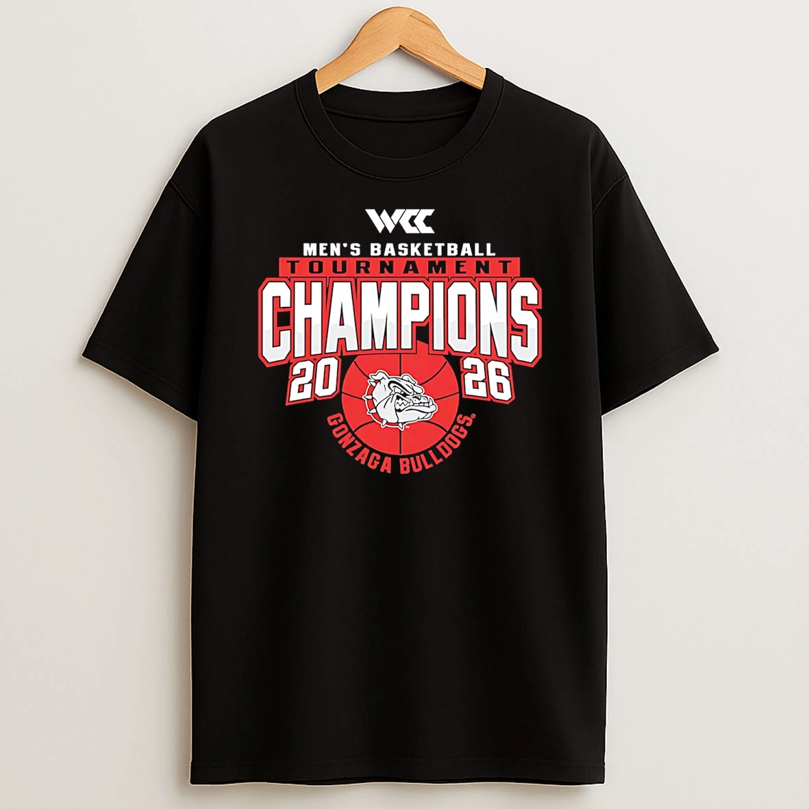 2026 Mens Basketball Wcc Champs Gonzaga Bulldogs T Shirt