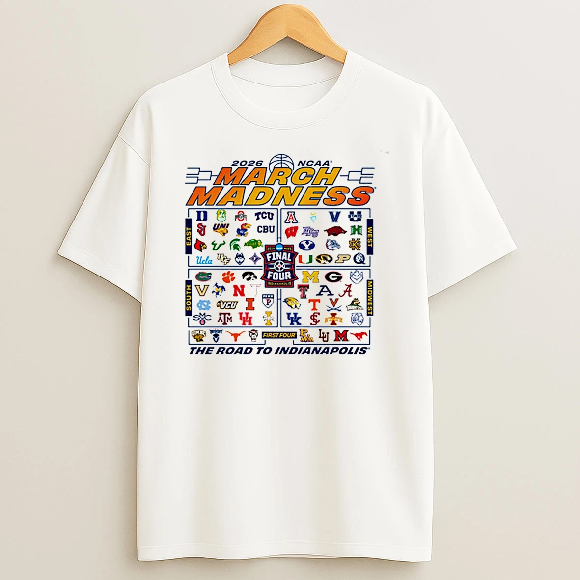 2026 Ncaa March Madness 68 Team Logos T Shirt