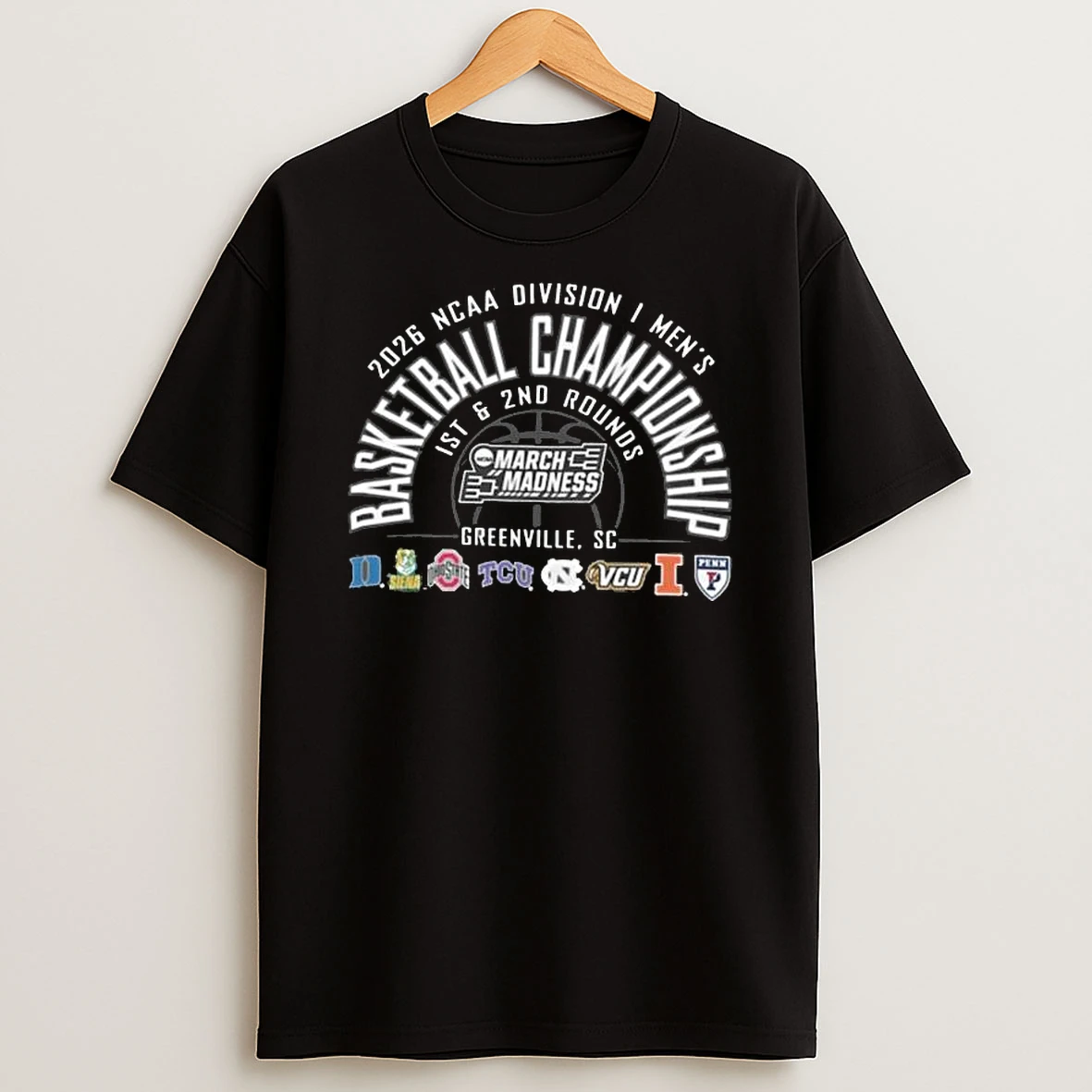 2026 Ncaa Di Mens Basketball Championship %ce%b3co 1st 2nd Rounds Greenville Sc T Shirt