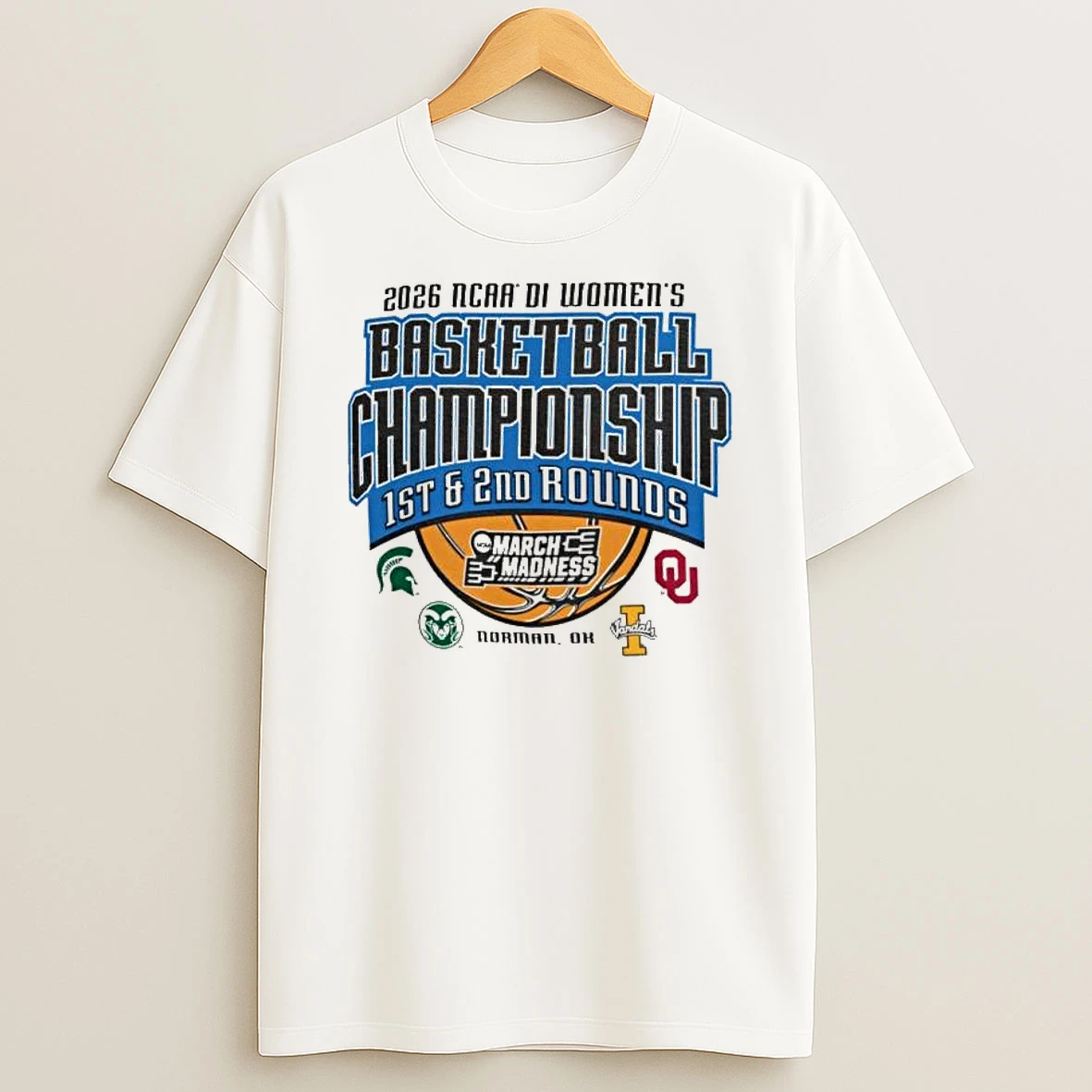 2026 Ncaa Di Womens Basketball Championship 1st 2nd Rounds March Madness Norman Ok T Shirt