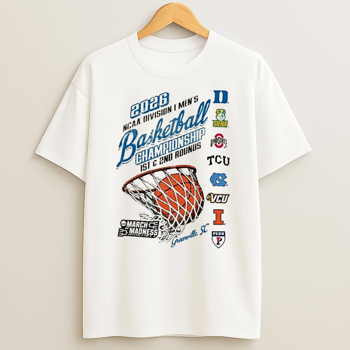 2026 Ncaa Division I Mens Basketball Championship 1st 2nd Rounds March Madness T Shirt
