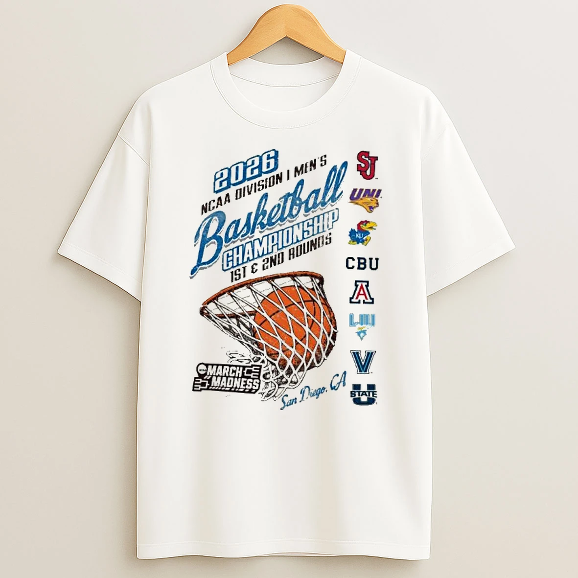 2026 Ncaa Division I Mens Basketball Championship 1st 2nd Rounds San Diego Ca T Shirt