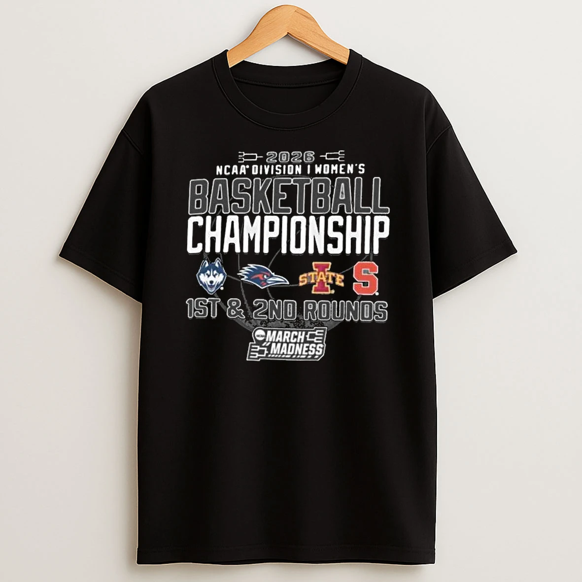 2026 Ncaa Division I Womens Basketball Championship 1st 2nd Rounds Storrs Ct T Shirt