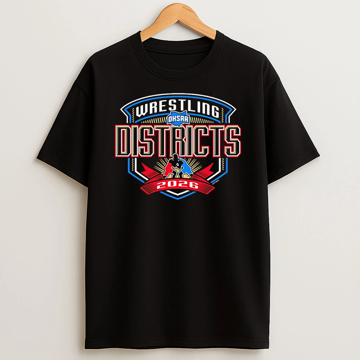 2026 Ohsaa Boys Wrestling Districts Logo T Shirt