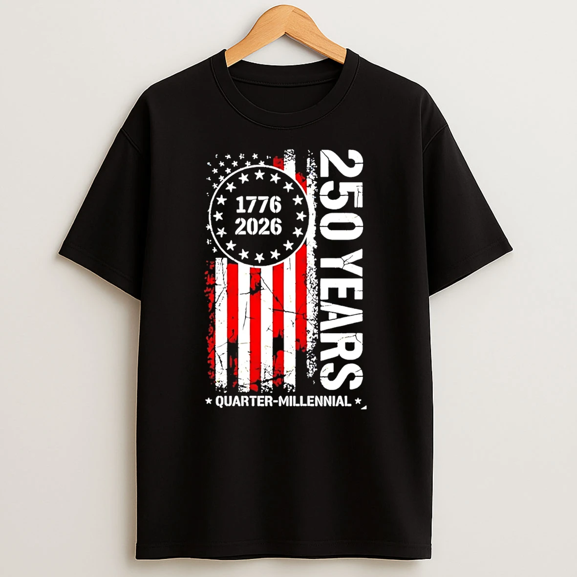 250 Years 1776 2026 Quarter Millennial T Shirt