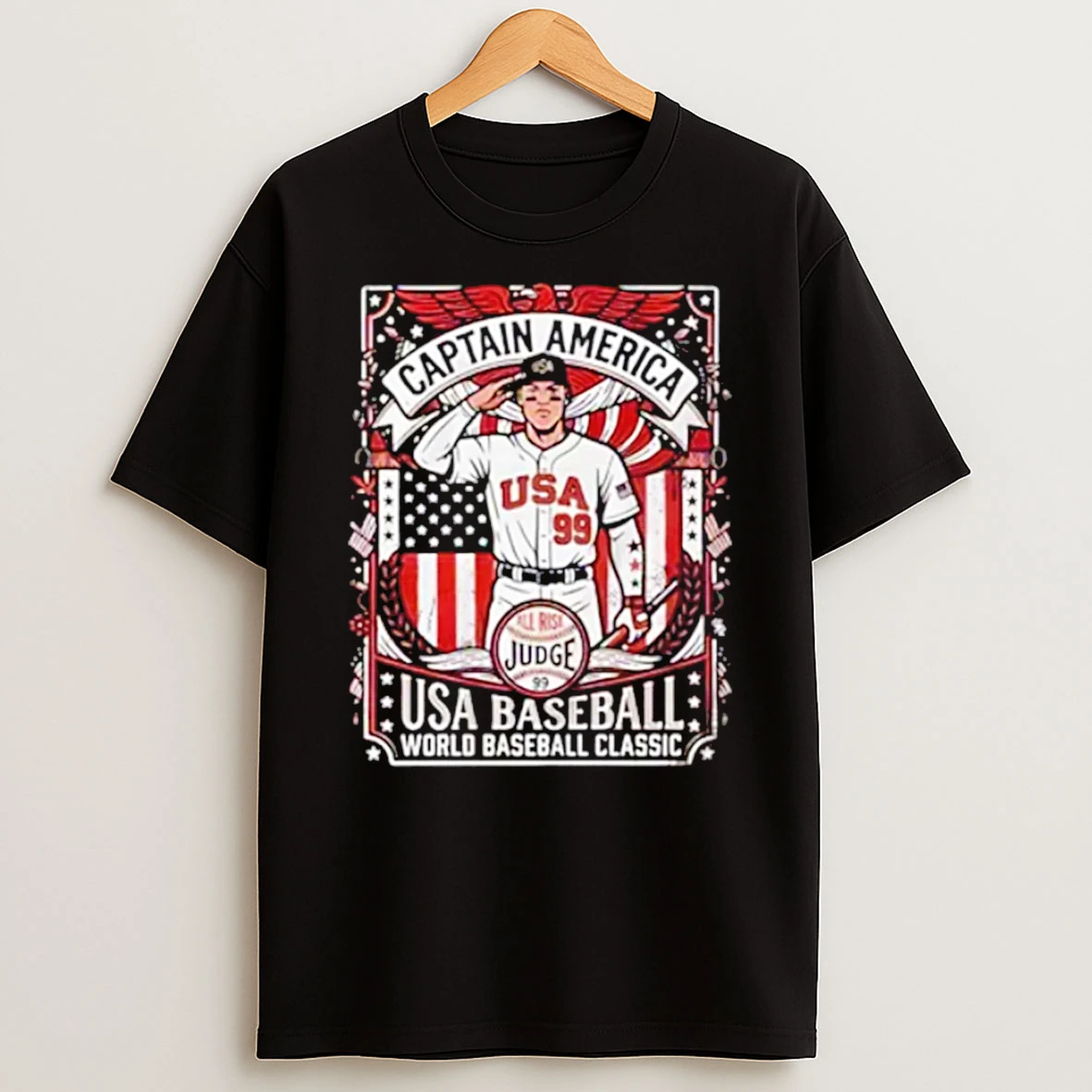Aaron Judge Captain America Usa Baseball World Baseball Classic T Shirt