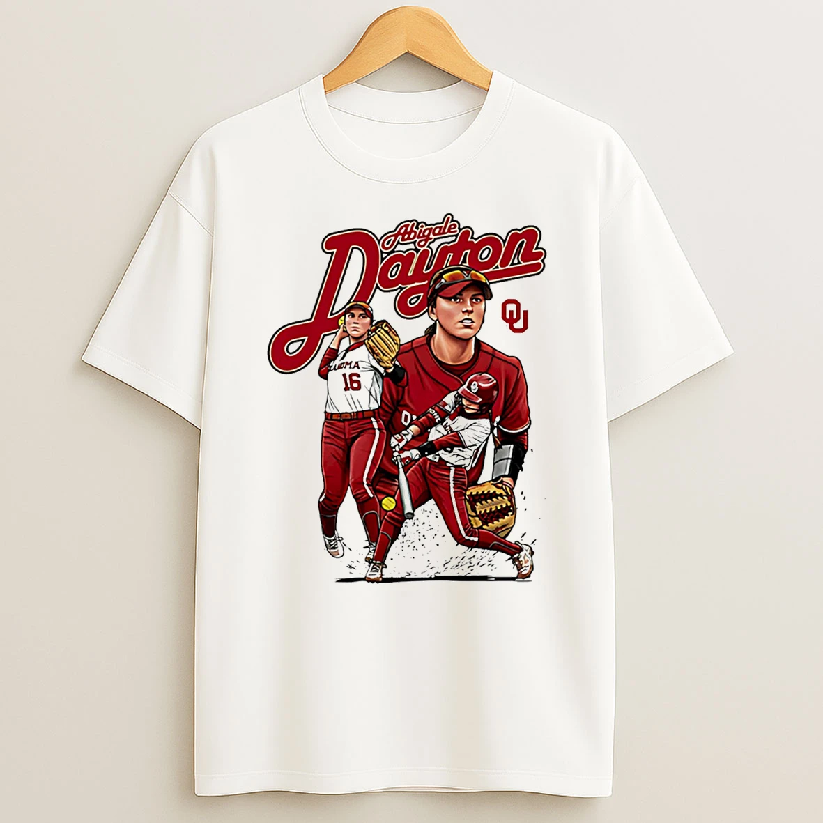 Abigale Dayton Oklahoma Softball Ncaa Player Collage T Shirt