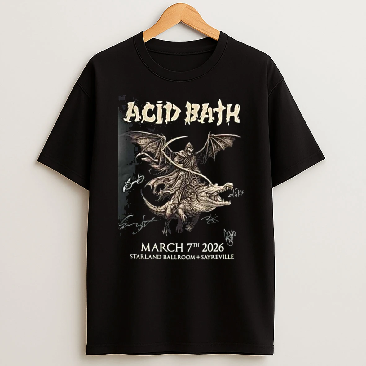 Acid Bath Starland Ballroom March 7 2026 Signed T Shirt