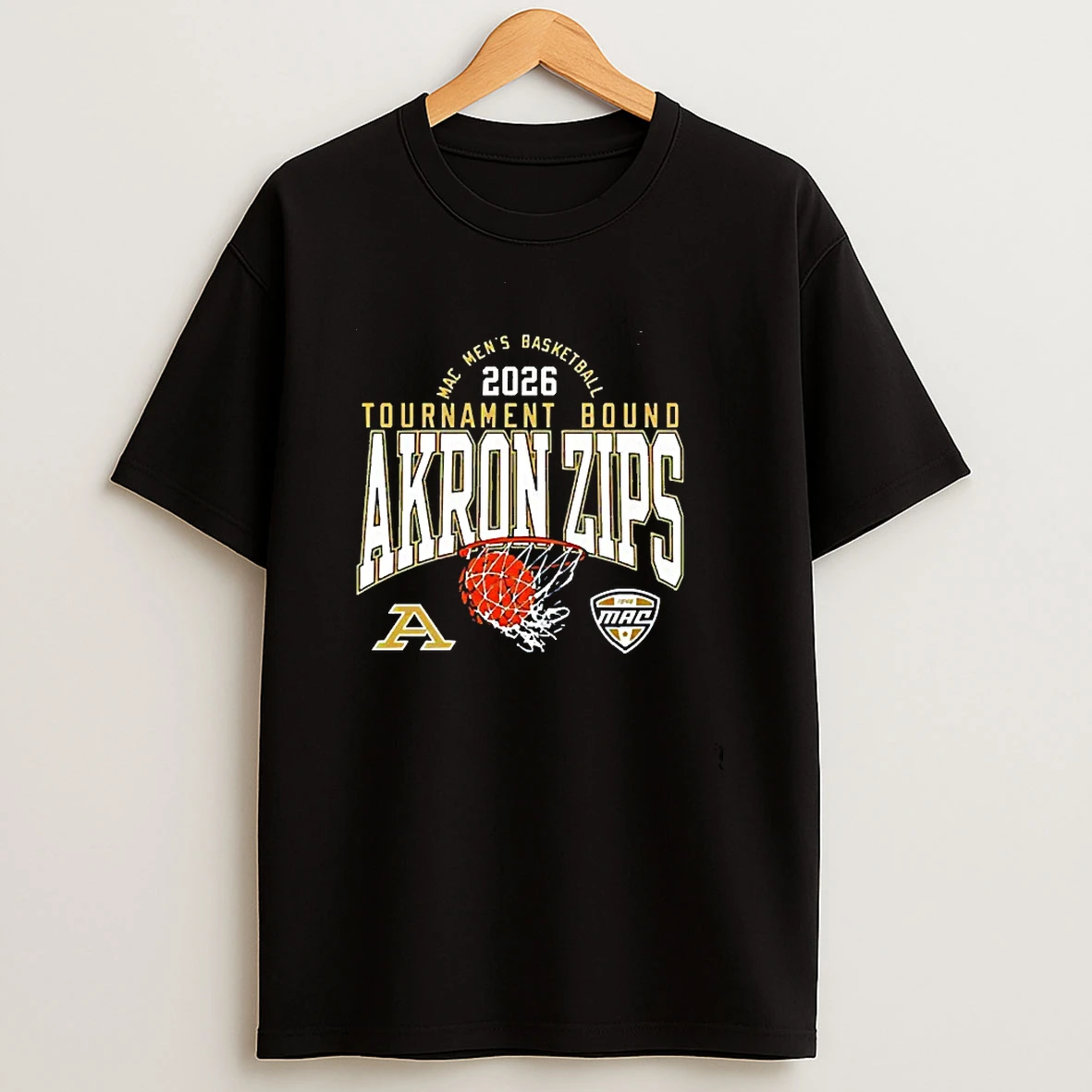 Akron Zips 2026 Mac Mens Basketball Tournament Bound T Shirt