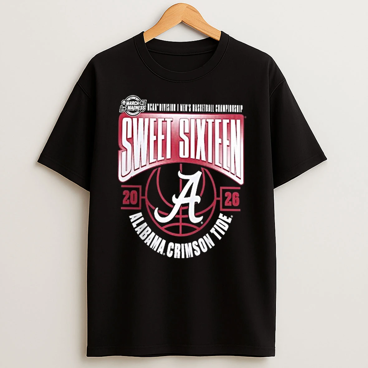 Alabama Crimson Tide 2026 Ncaa Mens Basketball Tournament March Madness Sweet 16 T Shirt