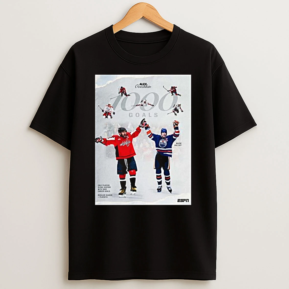 Alex Ovechkin Joins Wayne Gretzky As The Only Players Nhl History 1000 Career Goals Teen T Shirt